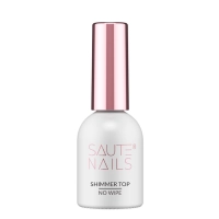 Saute Nails Top Hybrydowy z Drobinkami Shimmer Top No Wipe