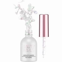 Saute Nails Top Hybrydowy z Efektem Holo Flakes
