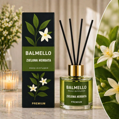 Zapach domowy dyfuzor Balmello Zielona Herbata Premium 120 ml