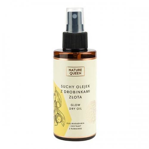 Nature Queen Suchy Olejek z Drobinkami Złota 150 ml