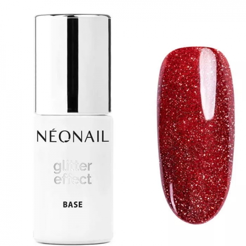 NEONAIL BAZA HYBRYDOWA GLITTER EFFECT RED SHINE 7,2 ML